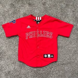 Philadelphia Phillies MLB Adidas Red  Baseball Jersey Youth Size Medium (5-6)